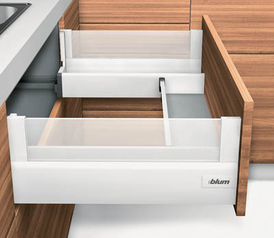 Sink Drawer Dual D-Height with Frosted Glass, Stainless Steel 22"