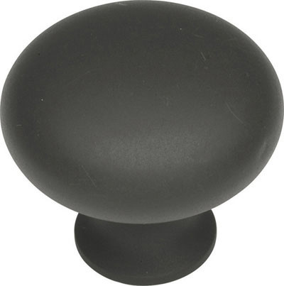 Period Brass Solid Brass Knobs, Oil Rubbed Bronze 1-1/4"