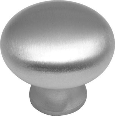 Period Brass Solid Brass Knobs, Polished Chrome 1-1/4"