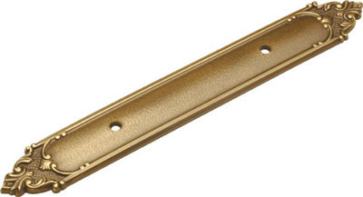 Period Brass Richelieu, Antique Brass Backplate 3"