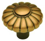 KNOB, SOLID BRASS 1-1/4"