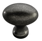 KNOB, 1-1/4" DIA BL NIC VBD