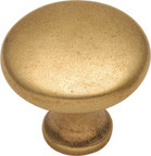KNOB, 1-1/4"LUSTRE BRASS