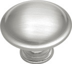 KNOB,1-1/4" SATIN NICKEL