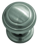 KNOB, 1" DIA, SATIN NICKLE