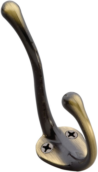 Hat Hook, Antique Brass