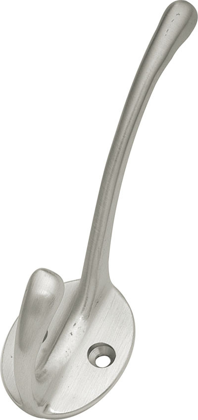 Coat And Hat Hook, Satin Nickel
