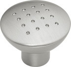 KNOB W/DIMPLES, SATIN NICKEL