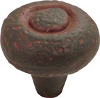 KNOB, 1-1/2" RUSTIC IRON