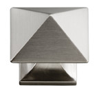 KNOB, 1-1/4" DIA SQR STAIN STL