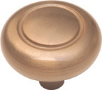 KNOB, 1-1/4"SATIN BRONZE