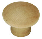 KNOB,UNFINISHED HARDWOOD