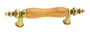 PULL, FINISHED OAK/BRASS