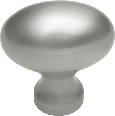 Period Brass Power & Beauty, Satin Nickel 1-1/4" Oval