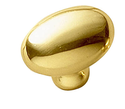 Period Brass Polished, Polished Brass 1-3/8" X 1" Oval