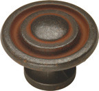 KNOB, RUSTIC IRON