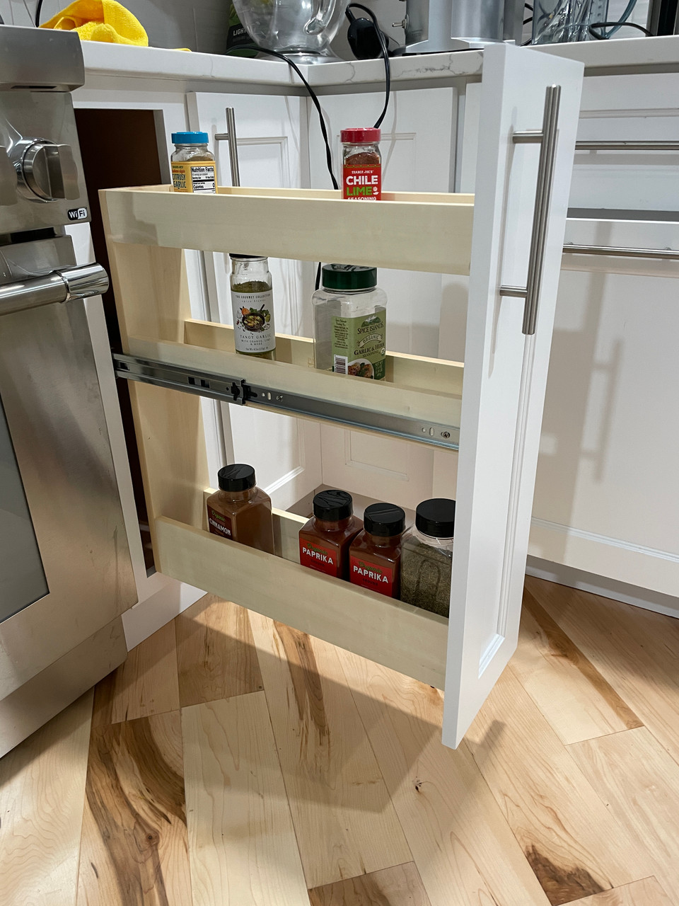 Custom sizes Base Filler Pull Out "Morehouse"-Choose any Size, Unfinished Plywood, No front Door