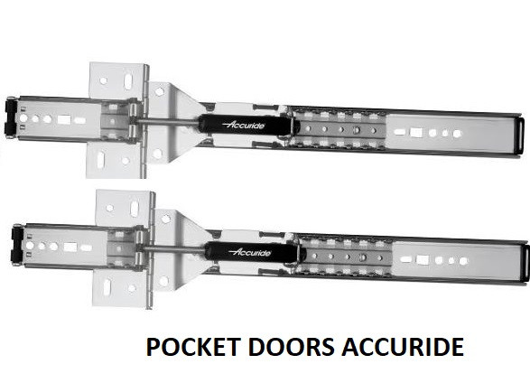 Pair of Accuride C155-16 Pocket Door Slide, steel, zinc plated, 400mm/16"