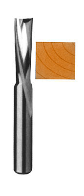 Downcut Spiral, 1/2" 1-1/4" 1/2" 3" Long