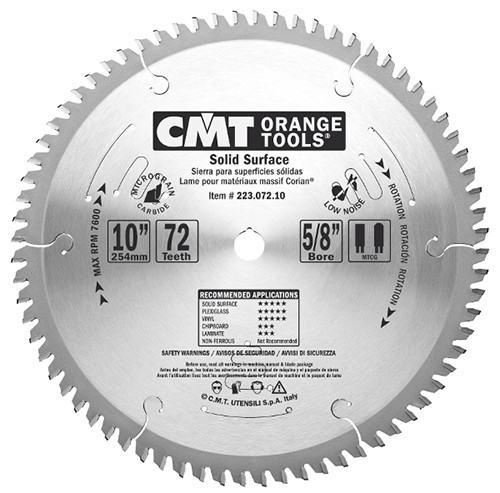 Industrial Solid Surface Blade, 10"