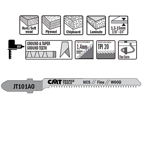 CMT Jig Saw Blades, 3"