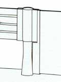 Black, Slatwall Desk Mount 180 Degree Connector