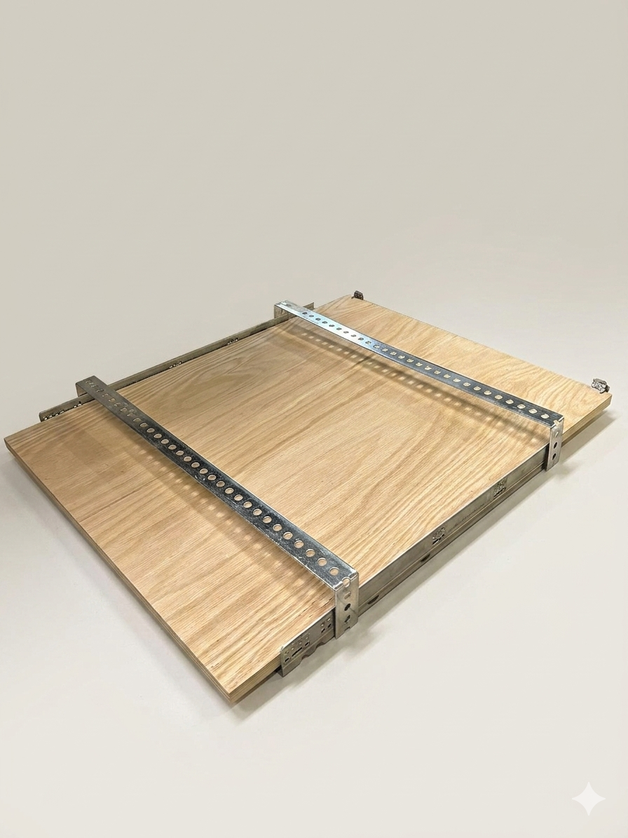 Pull Out Keybord Shelf "CamelKBRD" Choose Slides and sizes - Drawer Box, EASY to Install, Choose Sizes and Material