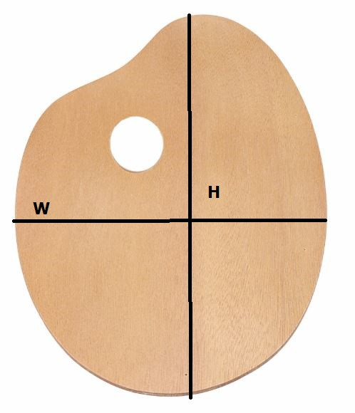 Palette Oval Art Artist Paint Palette Tray Holder Natural Wood Painting Palettes Gift Set Choose size and material