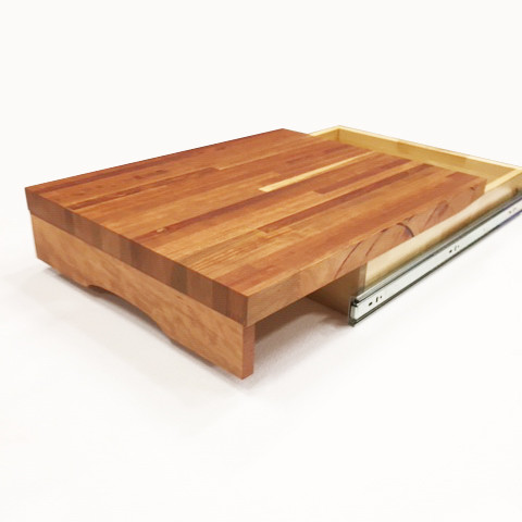 Drawer Box With Butcher Block Cutting Table, Choose Material and Sizes Custom made