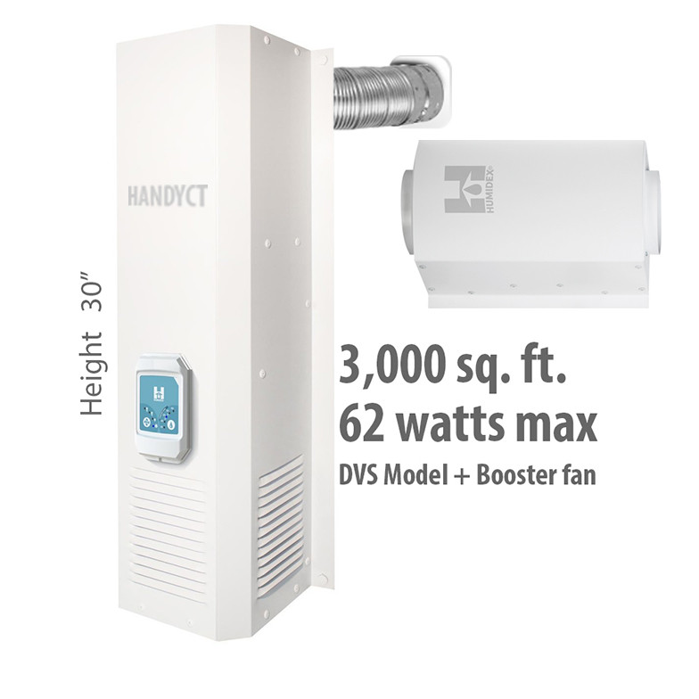 Humidex Crawlspace Combo Unit (30" High Digital Heavy Duty Unit + Booster)