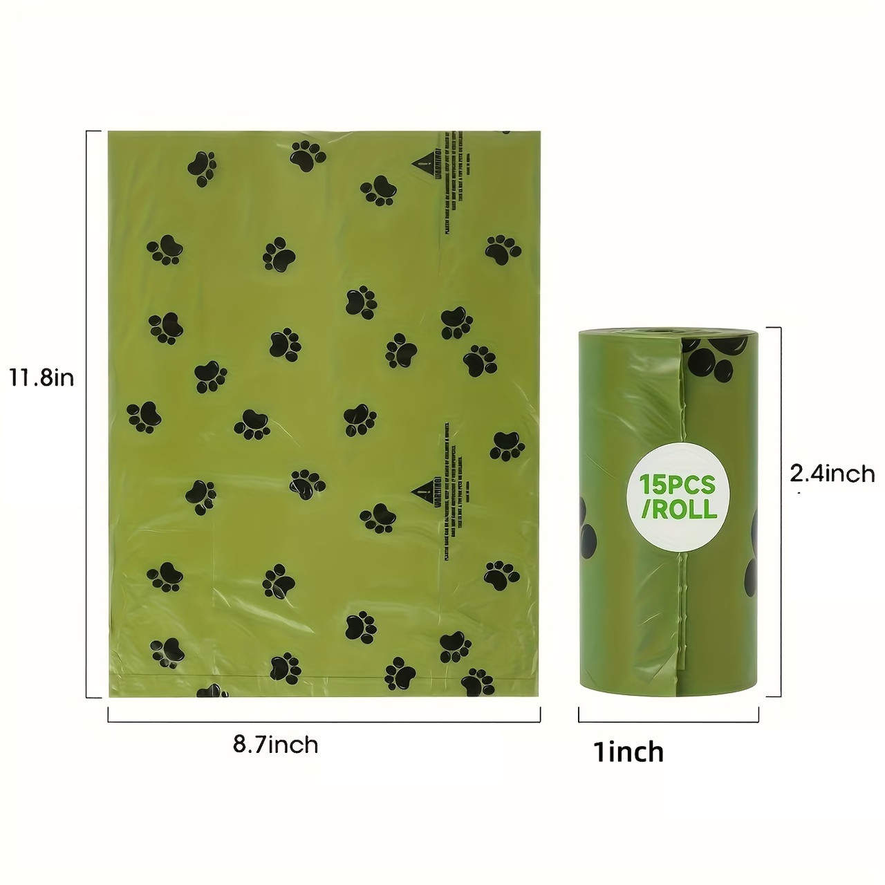 Dog Poop Cleaning Bags - Leak-proof And Odor-proof - Scented - Ideal for Pet Cleaning And Litter Box Cleaning - Thickened Leak-proof Poop Bags, Choose quantity