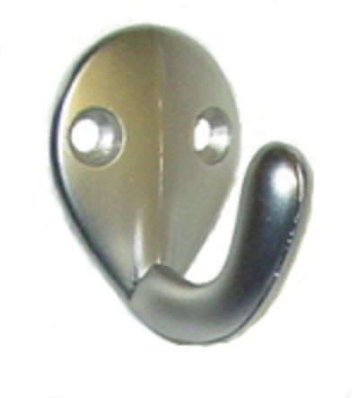 Epco Matte Nickel Hooks, 1-1/8" Projection Matte Nickel 1-7/16" H