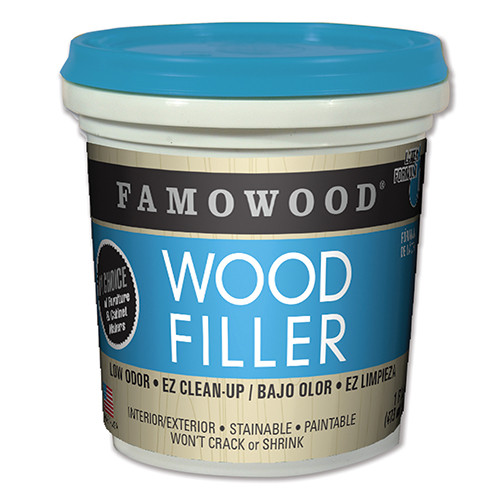 Famowood Latex Wood Filler, Walnut 1 Pint