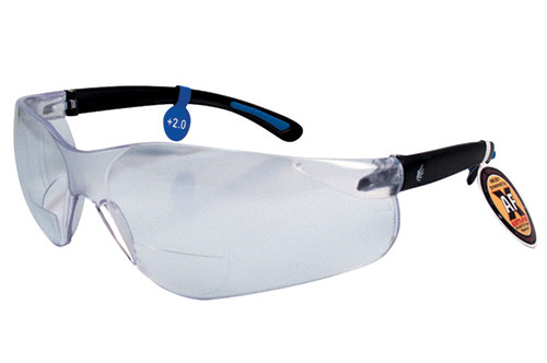 FastCap Magnifying Bifocal Safety Glasses, 2.0 Diopter