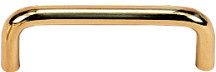PULL, 3" WIRE BRT BRASS