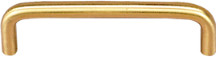 PULL, 4" WIRE DULL BRASS