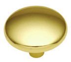 KNOB, 1-1/4"BRT BRASS
