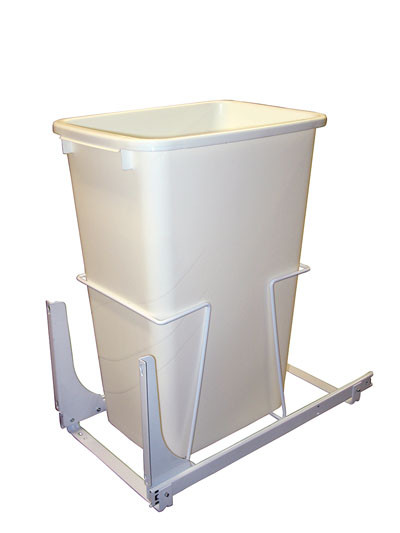 Door Mount Slide-out waste bin - 50 qt, Similar To # Fepdmsw12 1 50W White 50Qt 11-5/16"W X 22-3/4"H X 22"D
