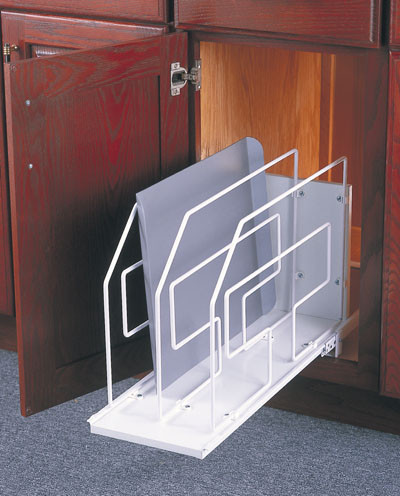 KV Rollout Tray Divider, White 13-3/4" H X 9" W X 22" D