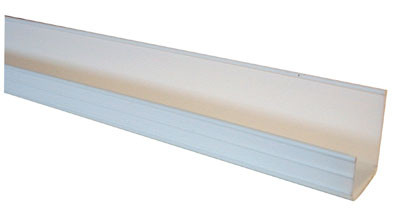 KV Plastic Tray, White 72"L X 2-3/8"W X 3-15/16"H