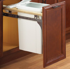 Top Mount Trash Pull-Outs with Standard Close, 12"W X 22-1/2"D X 17-1/2"H, Zinc/100 lb. without Baskets