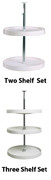 Plastic Full Circle Lazy Susans, Two Shelf Set w/Hardware, 24" Diameter, 1-Set