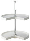 Plastic Kidney Shape Lazy Susans, Two Shelf Set w/Hardware, 32' Diameter, 5-Sets