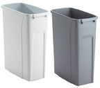 Trash Pull-Out Replacement Bins, 14-15/16"W X 9-5/16"D X 17-1/2"H, 35 qt, White