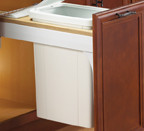 Top Mount Trash Pull-Outs with Soft-Close, 11-1/2"W X 23-3/16"D X 17-1/2"H, White/100 lb.