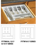 Drawer Tray Inserts, Plastic,12-3/8"W x 17-5/16"D x 2-1/8"H, Trim-To-Fit