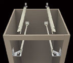 Regular Extension, Undermount, Medium-Duty Slides, 3/4, Soft-Close, 75 lb, Almond, 15"