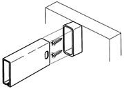 Grass Zargen Drawer Systems, Back Partition Clip, Screw-On, White