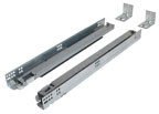 88 lb. Dynapro 3-D Full Extension Undermount Slides, Undermount, Medium-Duty Slides, Full, Soft-Close, 88 lb, Zinc, 12"