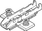 Wing Base Plates with Pre-Mounted Euro Screws (13.5mm), 12mm